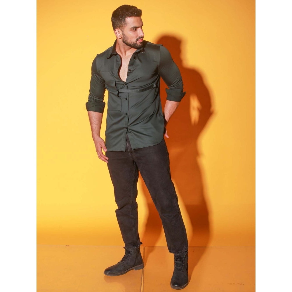 Echke Dark Green Solid Shirt