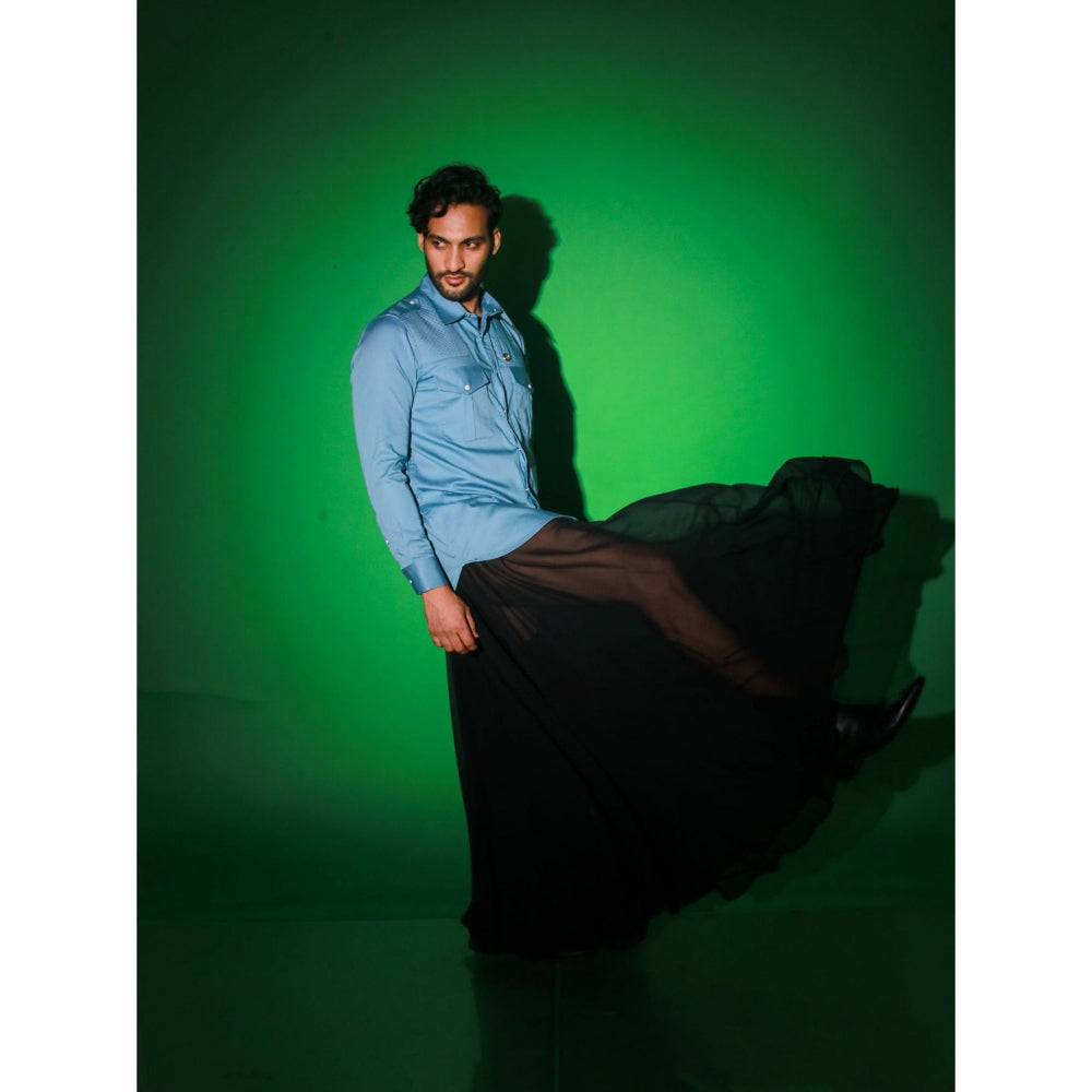 Echke Light Blue Solid Shirt