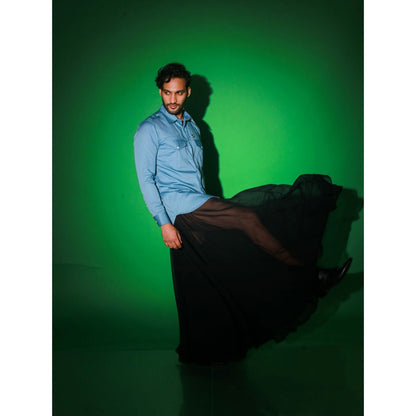 Echke Light Blue Solid Shirt