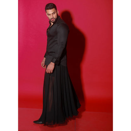 Echke Black Colorblock Shirt