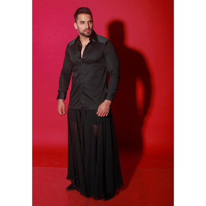 Echke Black Colorblock Shirt