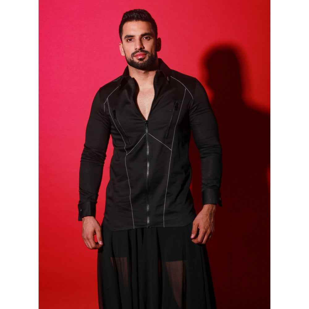 Echke Black Solid Shirt
