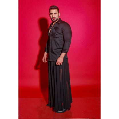 Echke Black Solid Shirt