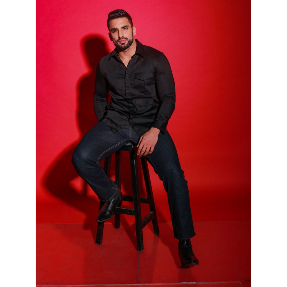 Echke Black Solid Shirt
