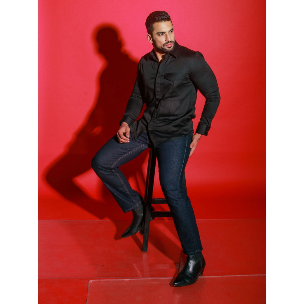Echke Black Solid Shirt