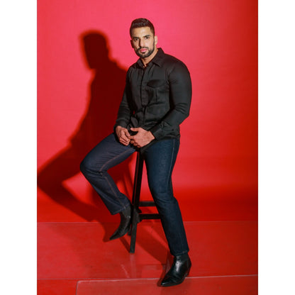 Echke Black Solid Shirt