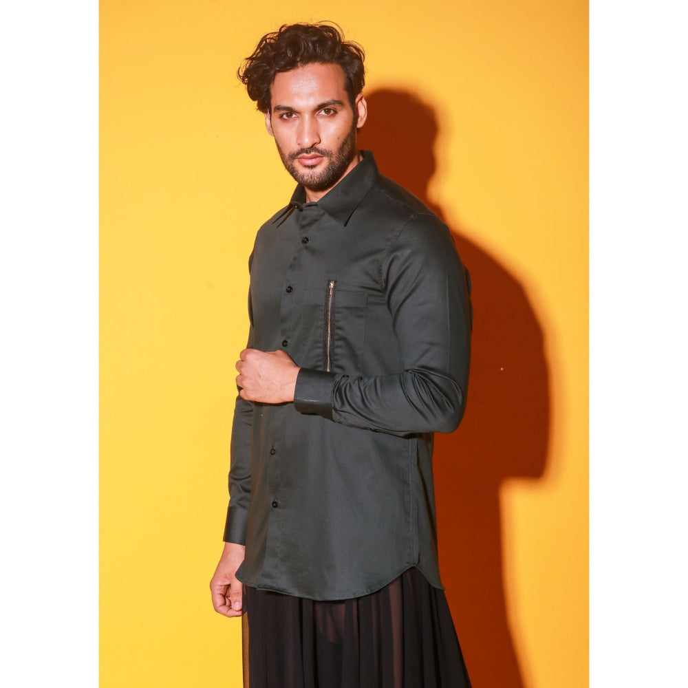 Echke Grey Solid Shirt