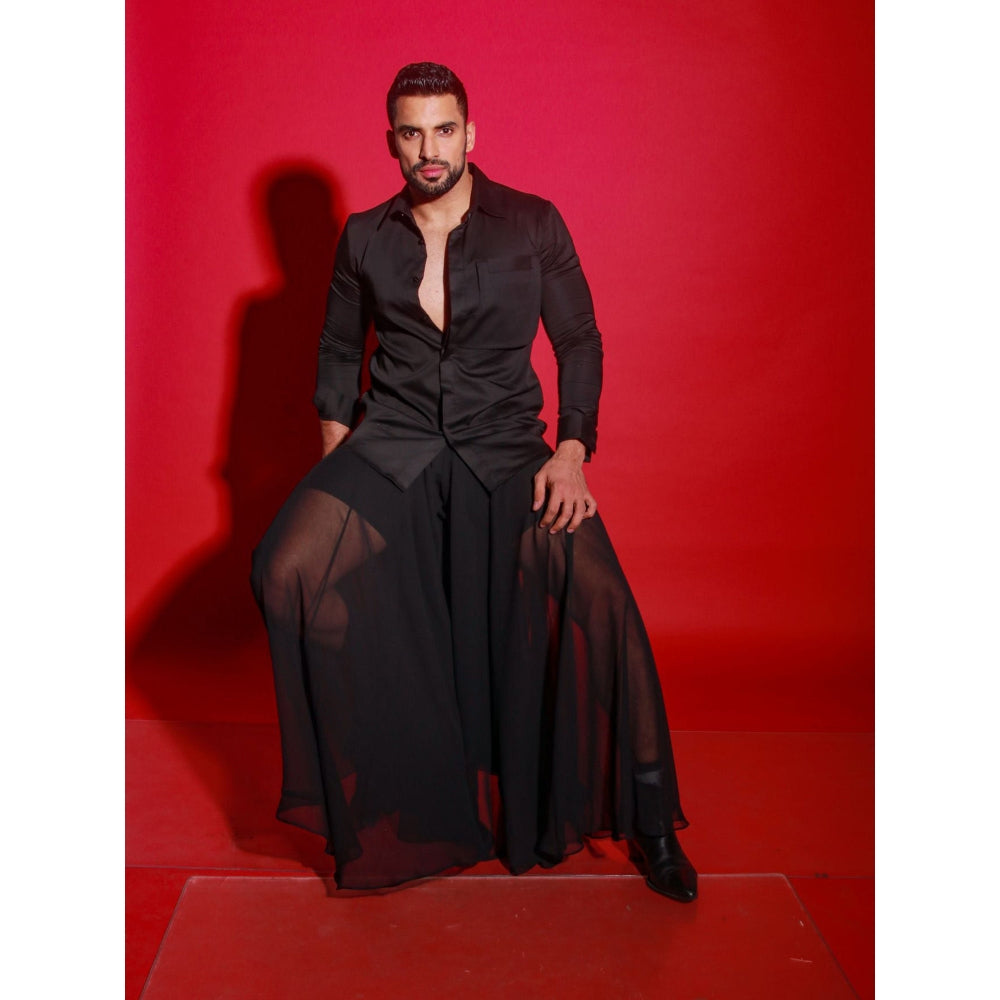 Echke Black Solid Shirt