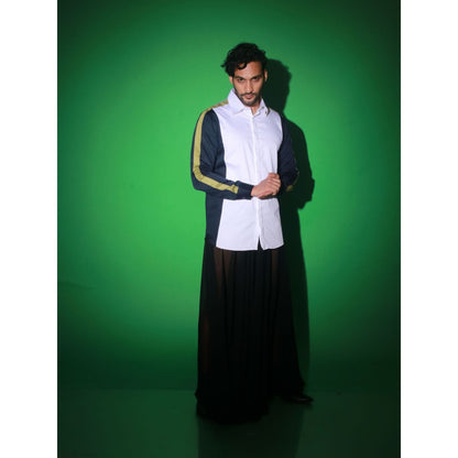 Echke White Colorblock Shirt