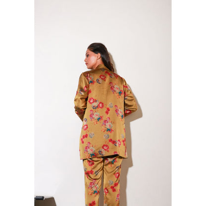 Echke Floral Diva Pant & Blazer with Bustier (Set of 3)
