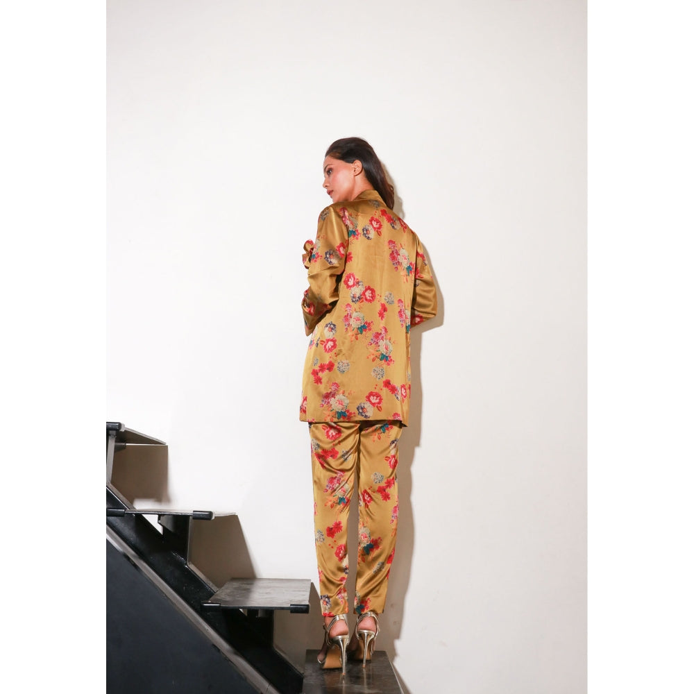 Echke Floral Diva Pant & Blazer with Bustier (Set of 3)