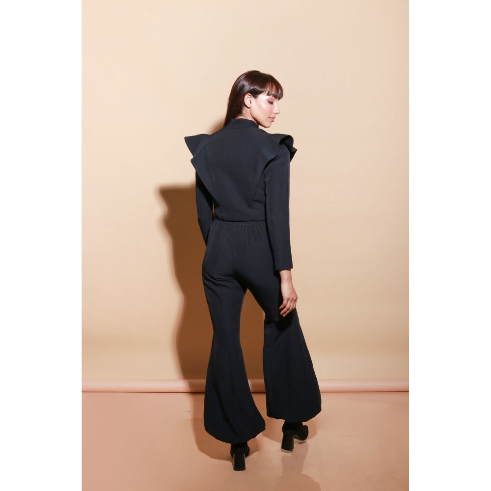 Echke Black Zippered Co-Ord (Set of 2)
