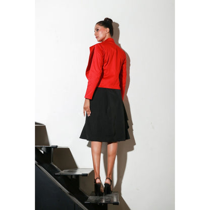 Echke Red Pearl Flare Top
