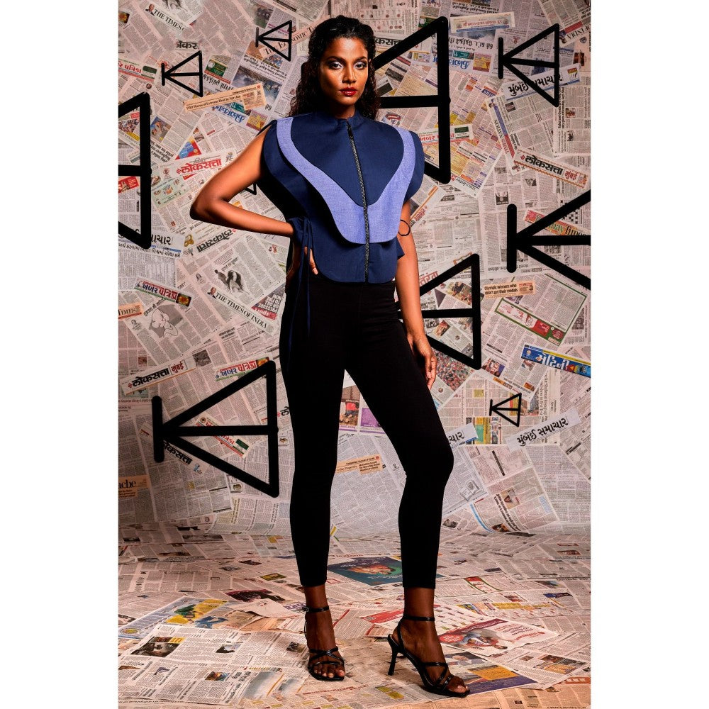 Echke Blue Armoured Top
