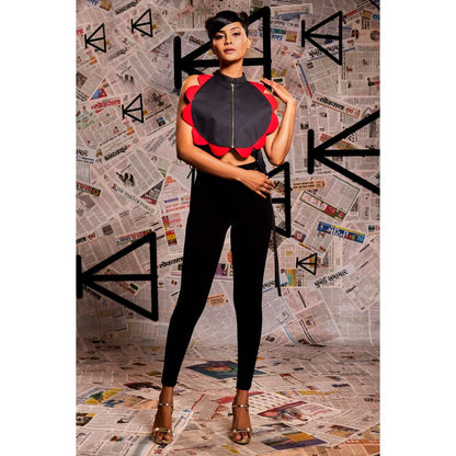 Echke Circular Flower Crop Top