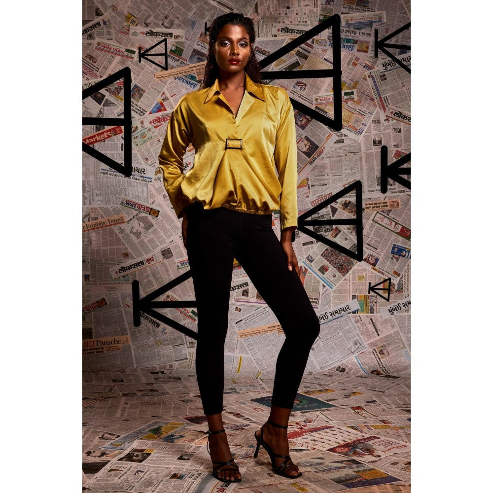 Echke Collar Neck Ballon Top