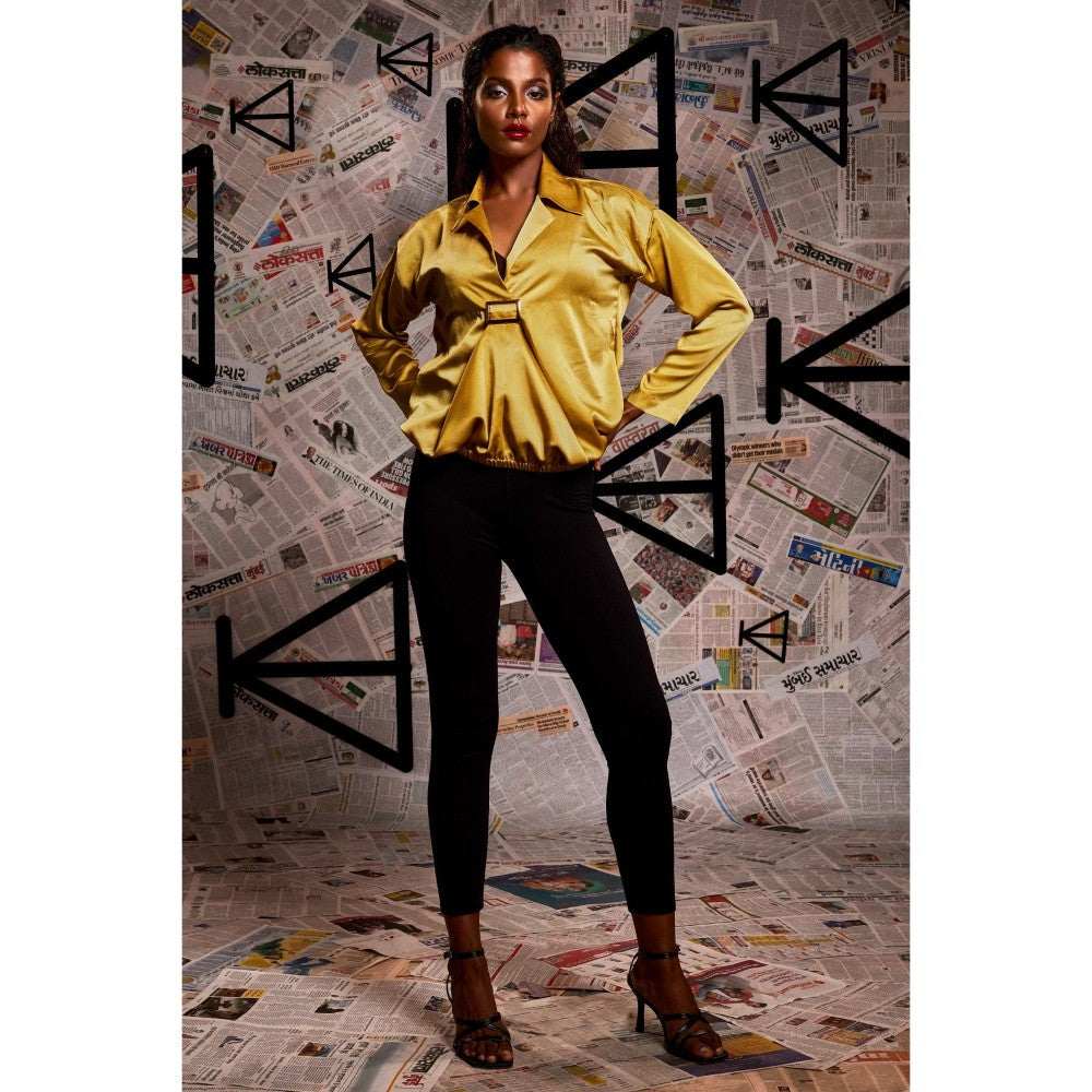 Echke Collar Neck Ballon Top