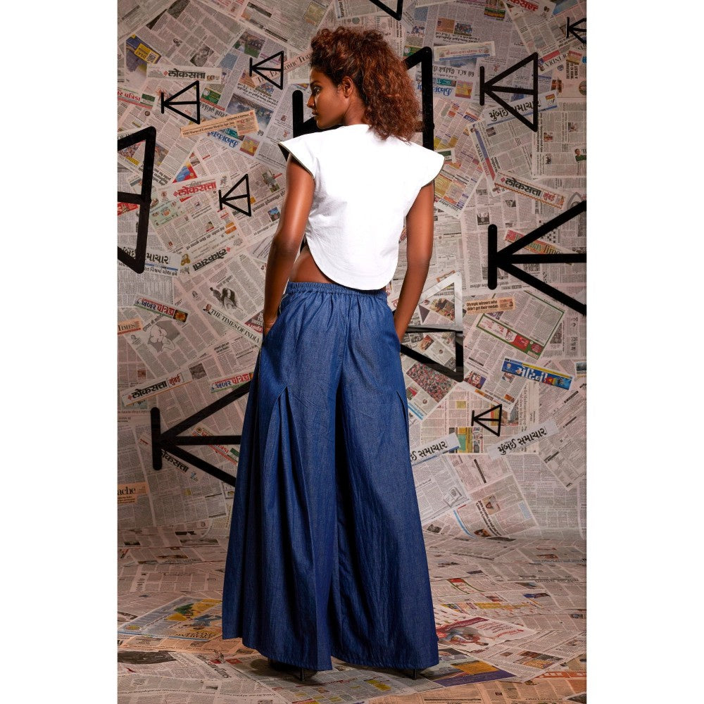Echke Cotton Top and Denim Bulky Pant (Set of 2)