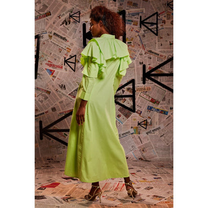 Echke Lemon Green Shirt Dress