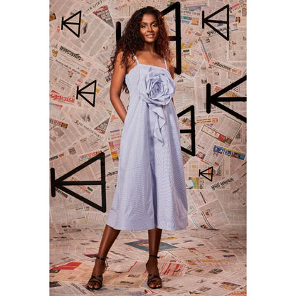 Echke Blue Empire Style Dress