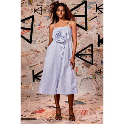 Echke Blue Empire Style Dress