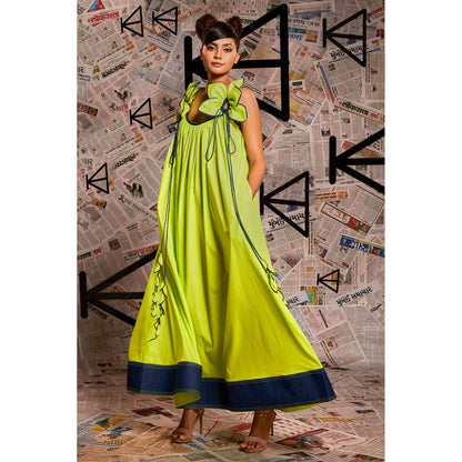 Echke Long Green Dress