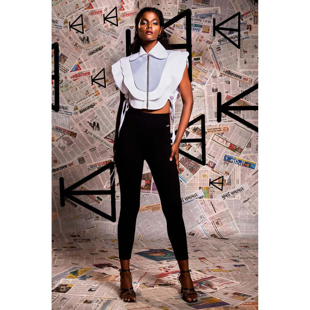 Echke Scalps Layered Feature Crop Top