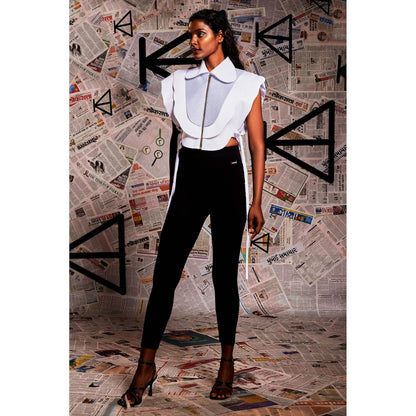 Echke Scalps Layered Feature Crop Top