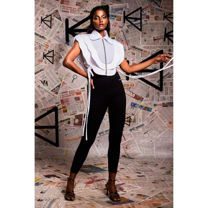 Echke Scalps Layered Feature Crop Top