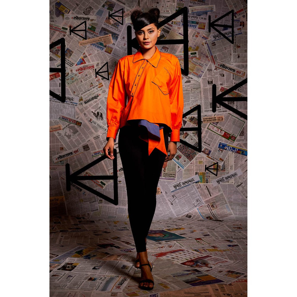 Echke Slant Orange Top