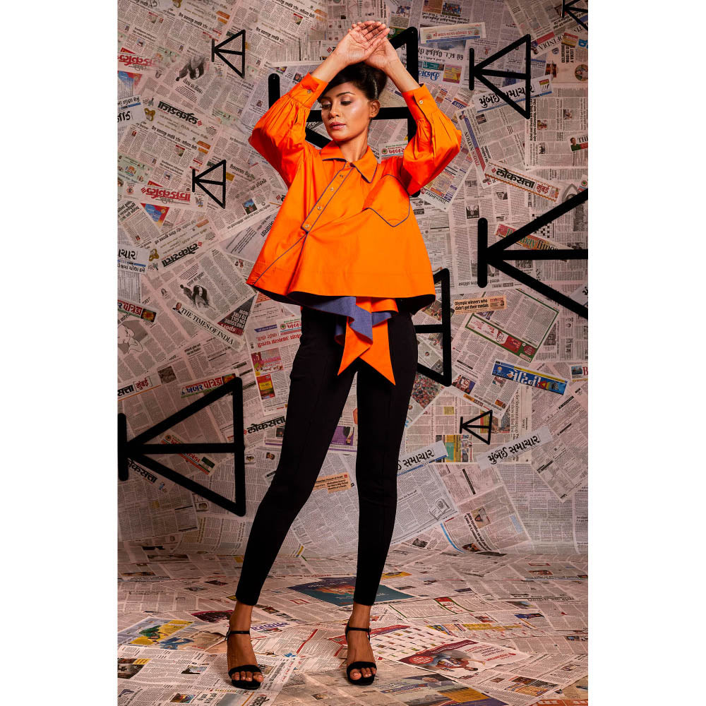 Echke Slant Orange Top