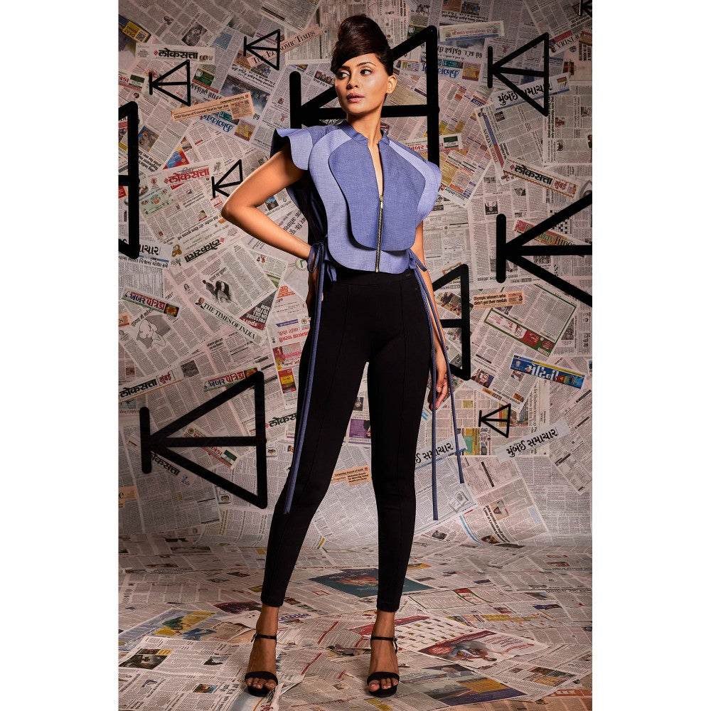 Echke Blue Bib Top