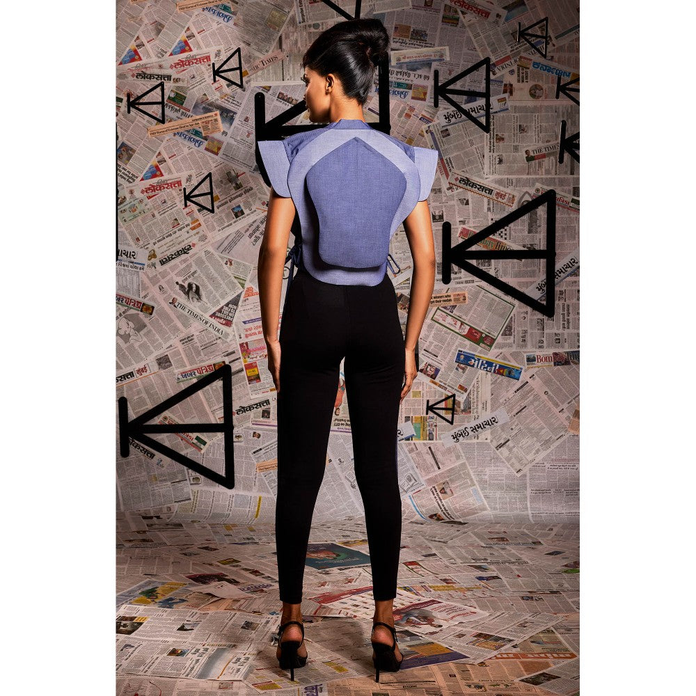 Echke Blue Bib Top
