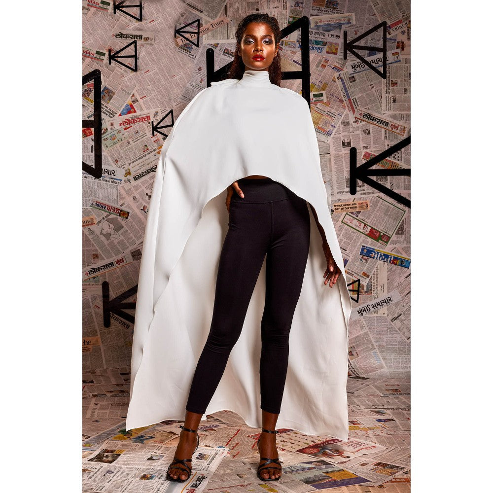 Echke White Halter Cape