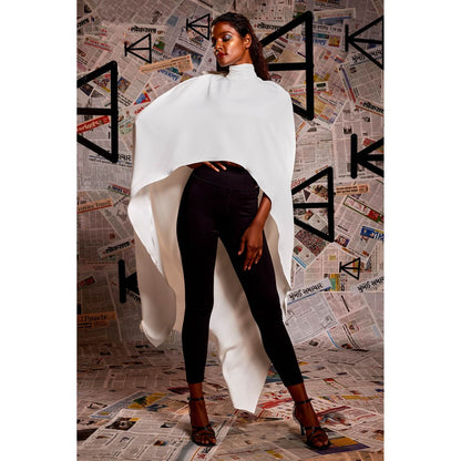 Echke White Halter Cape