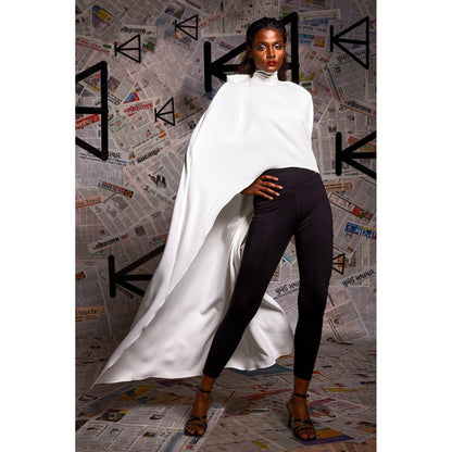 Echke White Halter Cape