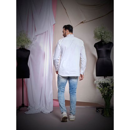 Echke White Zara With Gold Zip Loki Shirt