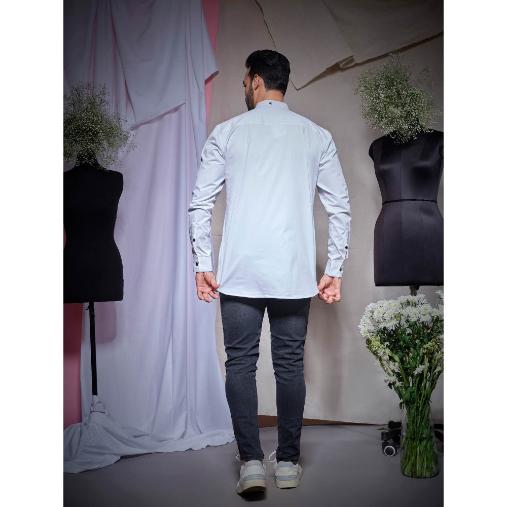 Echke Blue Zara Shirt With Cheat Collar