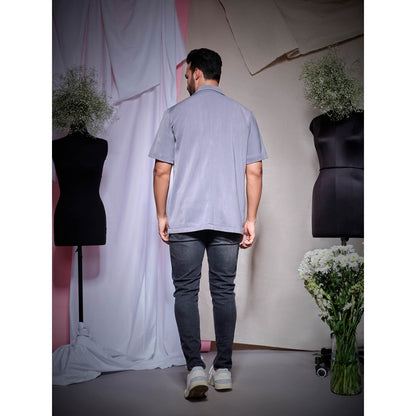 Echke Grey Scuba Half Sleeve Shirt