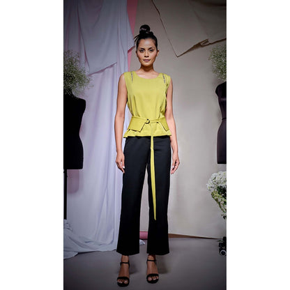Echke Light Green Scuba Top