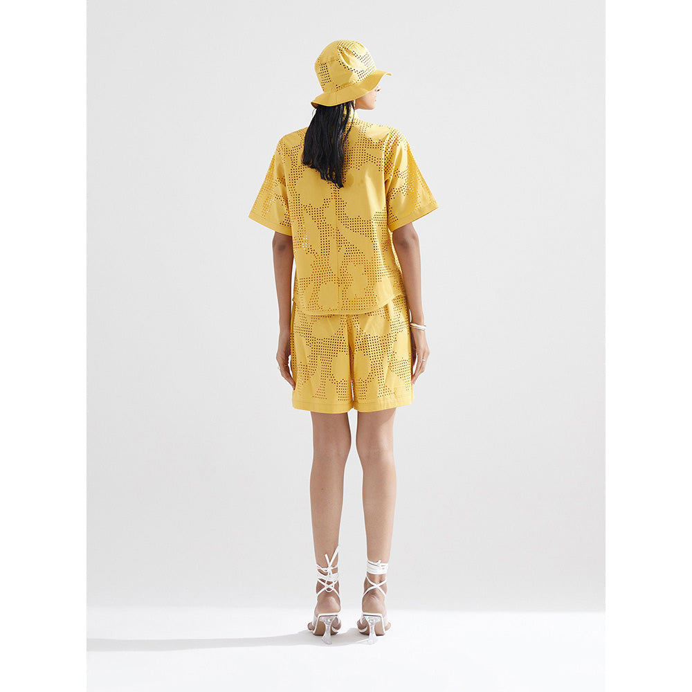 EchoStudio Sunflower Resort Shirt & Shorts (Set of 2)