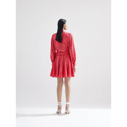 EchoStudio Red Amaryllis Dress