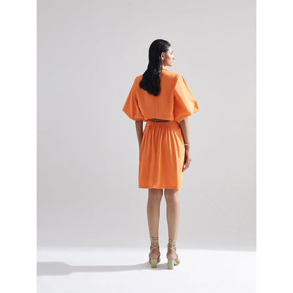 EchoStudio Orange Tulip Dress