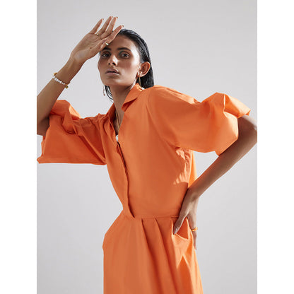 EchoStudio Orange Tulip Dress