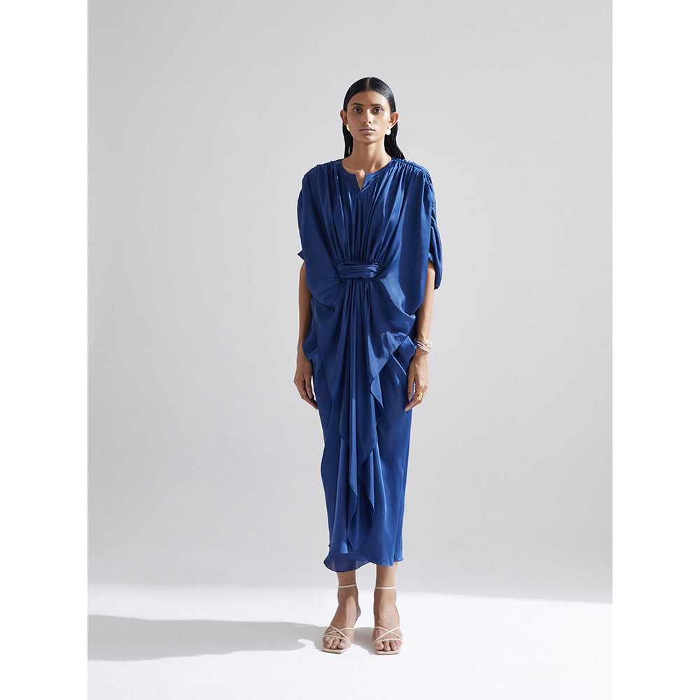 EchoStudio Blue Iris Draped Dress