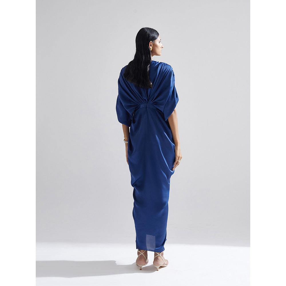EchoStudio Blue Iris Draped Dress
