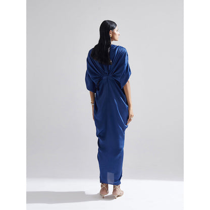 EchoStudio Blue Iris Draped Dress