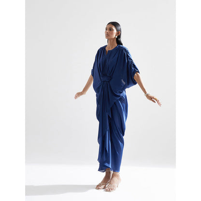 EchoStudio Blue Iris Draped Dress