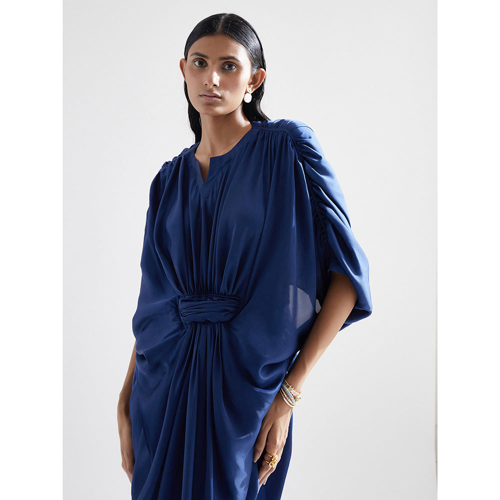 EchoStudio Blue Iris Draped Dress