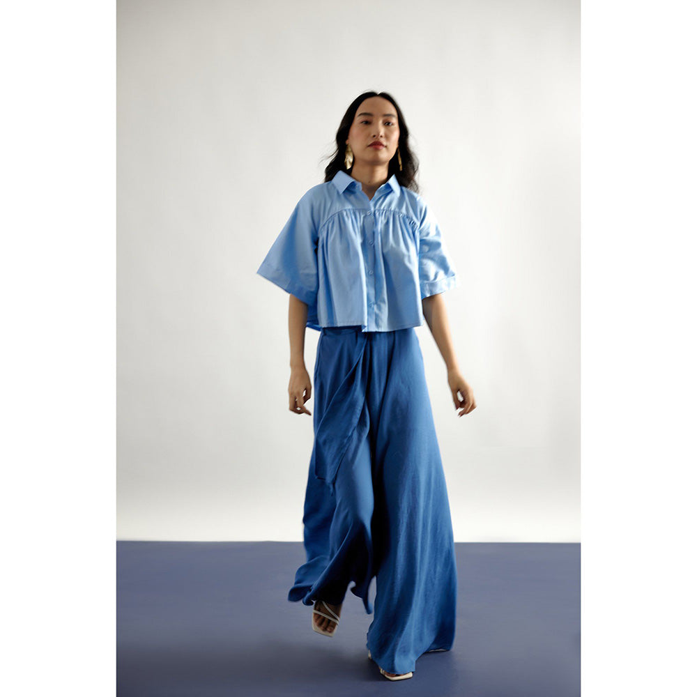 EchoStudio Blue Flared Pants